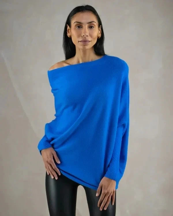 Asira - Asymmetrical Draped Sweater
