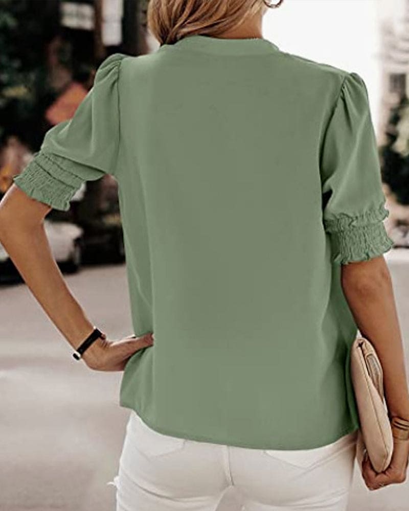 V-Neck Short Sleeve Top