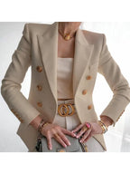 Chic Blazer Featuring Button Details