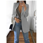Women's Stylish Double-Breasted Blazer with Pattern - Ideal for Office Wear