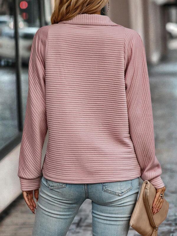 V-Neck Sweater in Solid Color