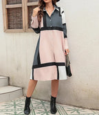 Stylish Button-Up Dress with Sophisticated Details