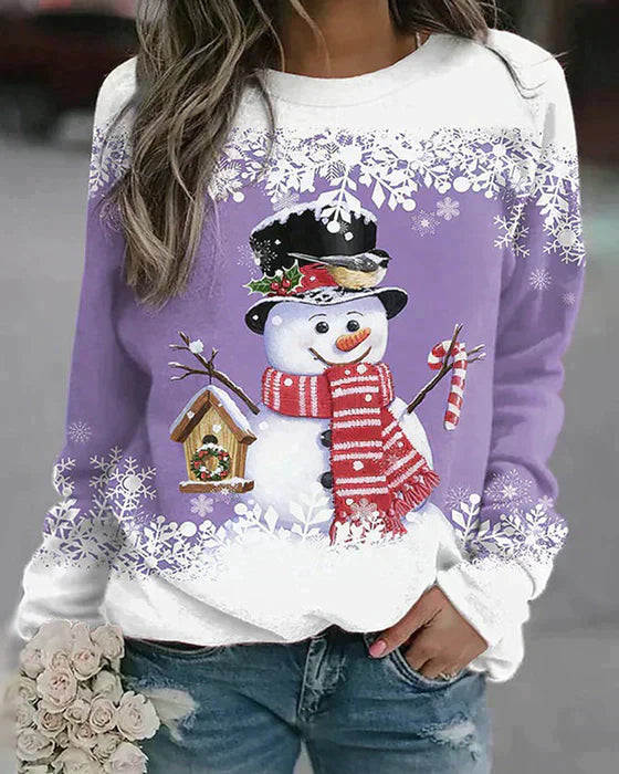 Freda - Colorful Snowman Sweater Design