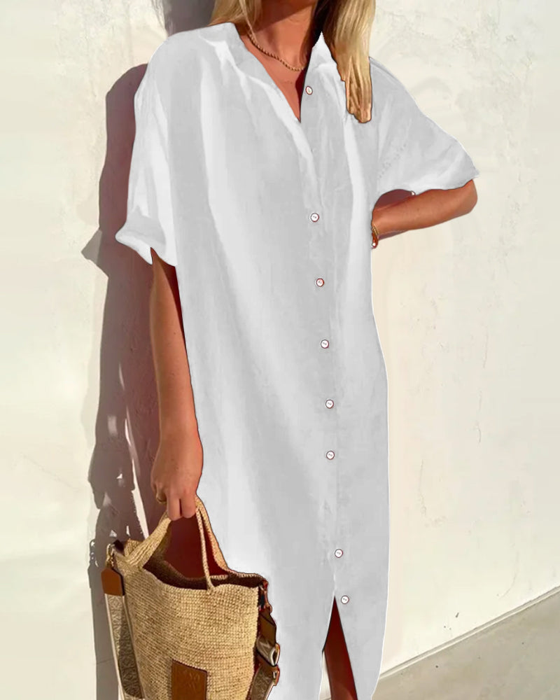 Classic Cotton Shirt Dress