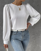 Chic Round Neck Blouse