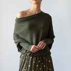 Asira - Asymmetrical Draped Sweater