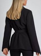 Waist-Defined Blazer with Belt