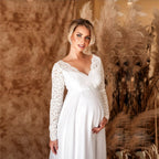 Elegant Lace Maxi Dress for Expecting Moms