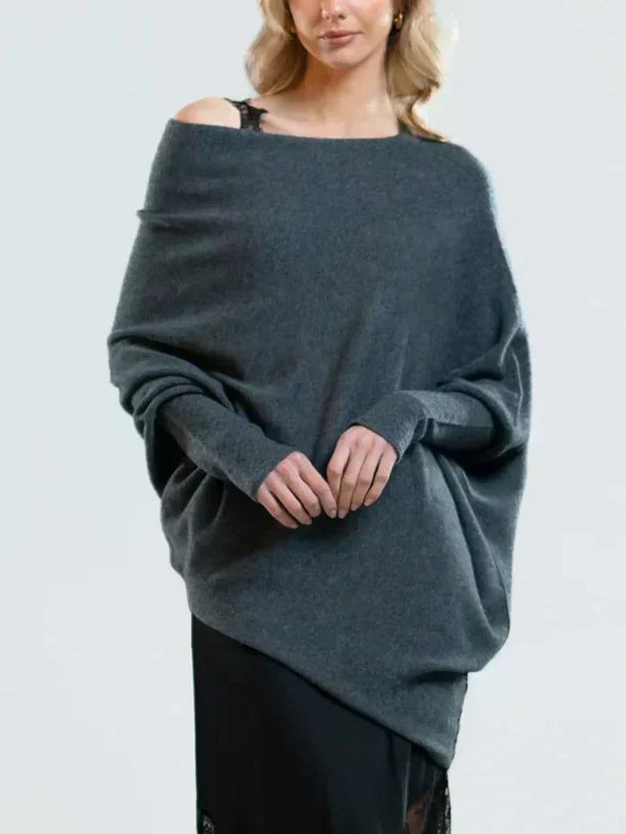 Asira - Asymmetrical Draped Sweater
