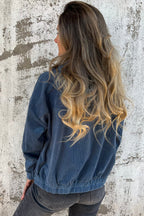 Teal Zip-Up Hooded Jacket with Adjustable Drawstring