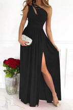 Elegant One-Shoulder Evening Dress by Novella