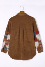 Aztec Print Corduroy Jacket