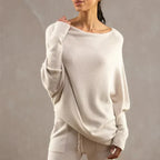 Paulina Asymmetrical Draped Sweater