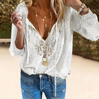 Lace-Embellished Women's Top