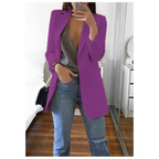 Women's Stylish Double-Breasted Blazer with Pattern - Ideal for Office Wear