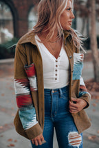 Aztec Print Corduroy Jacket