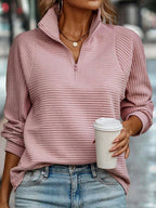 V-Neck Sweater in Solid Color