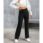 Flexible High-Waisted Stretch Trousers