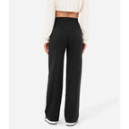 Flexible High-Waisted Stretch Trousers