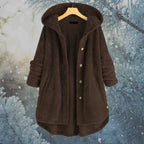 Chic Hooded Fleece Coat