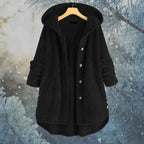 Chic Hooded Fleece Coat