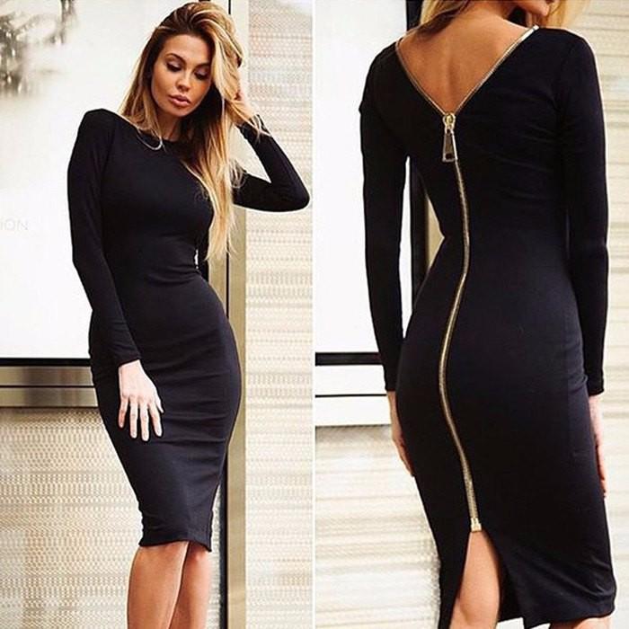 Bernadeth Elegant Bodycon Dress with Chic Full-Length Back Zipper