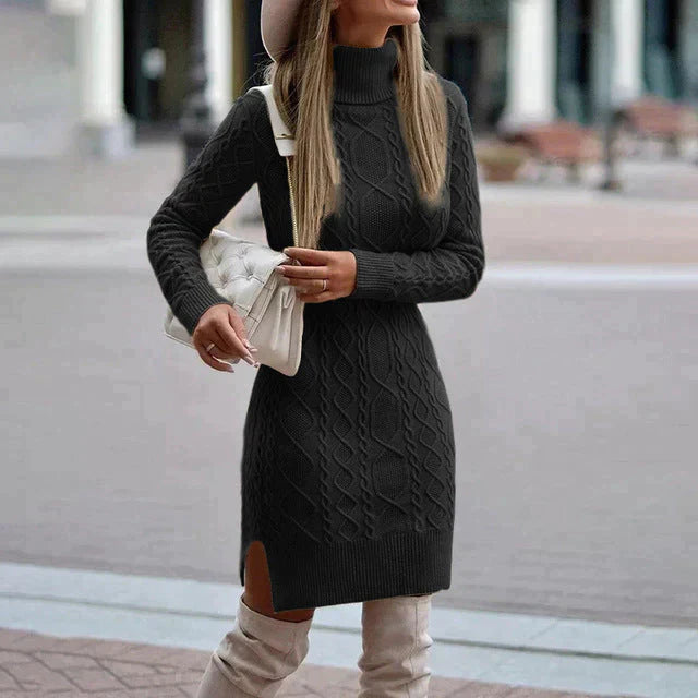 Chic Knit Winter Dress