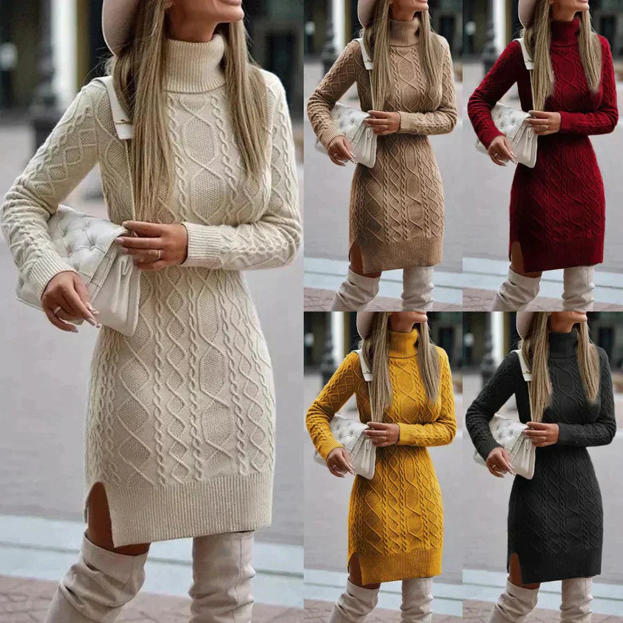 Chic Knit Winter Dress