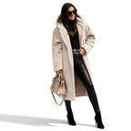 Chic Long Plush Fleece Coat for Women