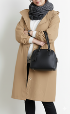 Plus Size Women's Hooded Trench Coat