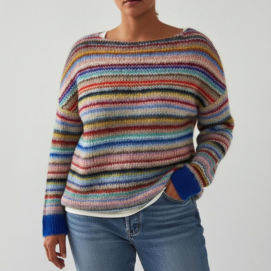 Vibrant Plus Size Knit Sweater for Women