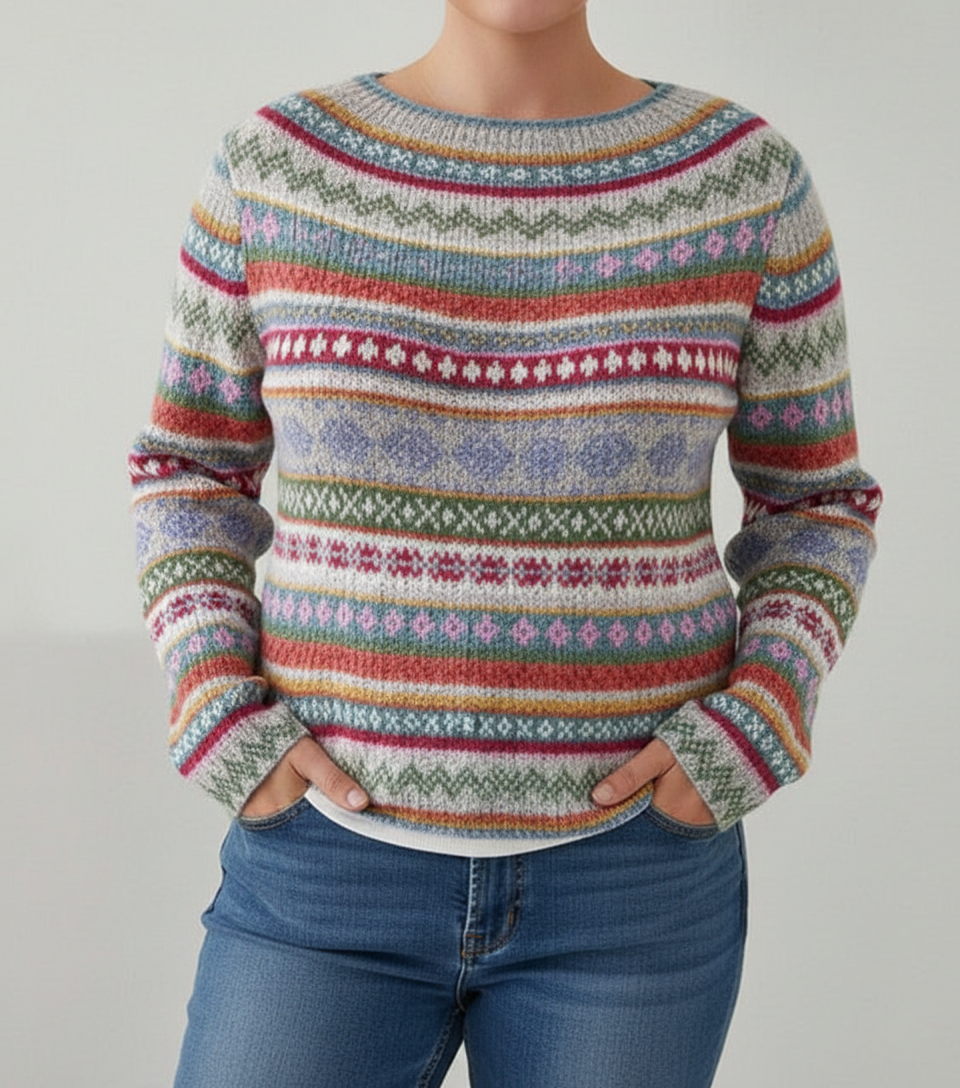 Vibrant Plus Size Knit Sweater for Women