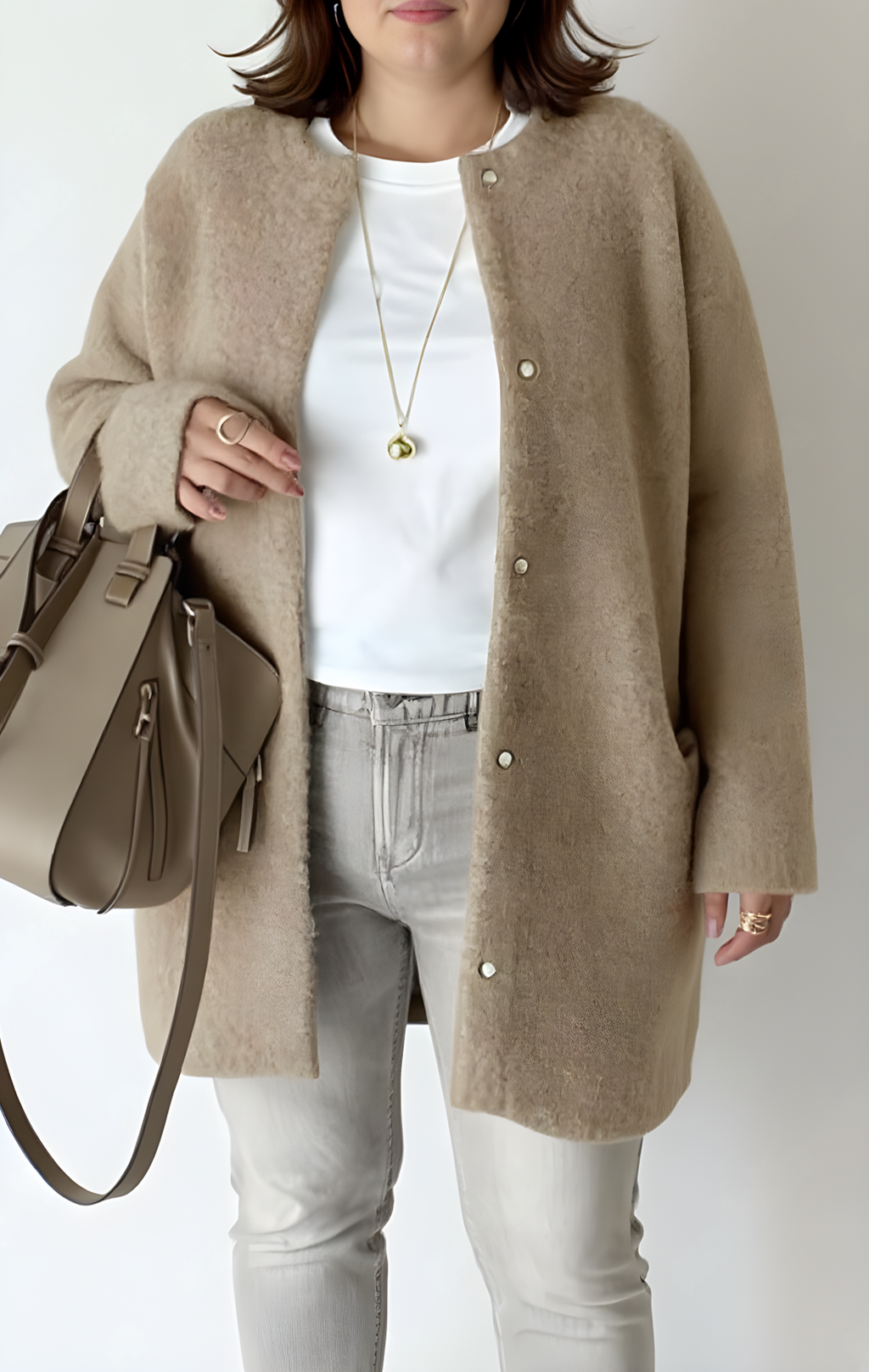 Chic Plus Size Relaxed Knit Cardigan for Women