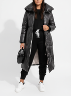Grace - Chic Long Puffer Jacket with Stand-Up Collar for Plus Size Women