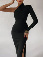 Stylish One-Shoulder Elegant Dress