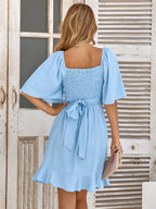 Aria - Elegant Sky Blue Chic Dress