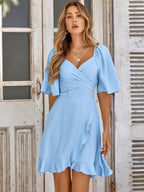 Aria - Elegant Sky Blue Chic Dress