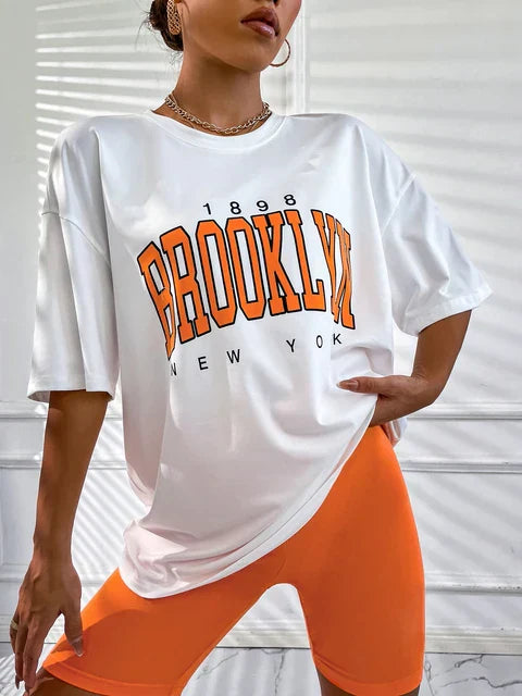 Brooklyn York Vintage-Inspired Oversized T-Shirt