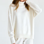 Women's Oversized Turtleneck Sweater in Basic Knit