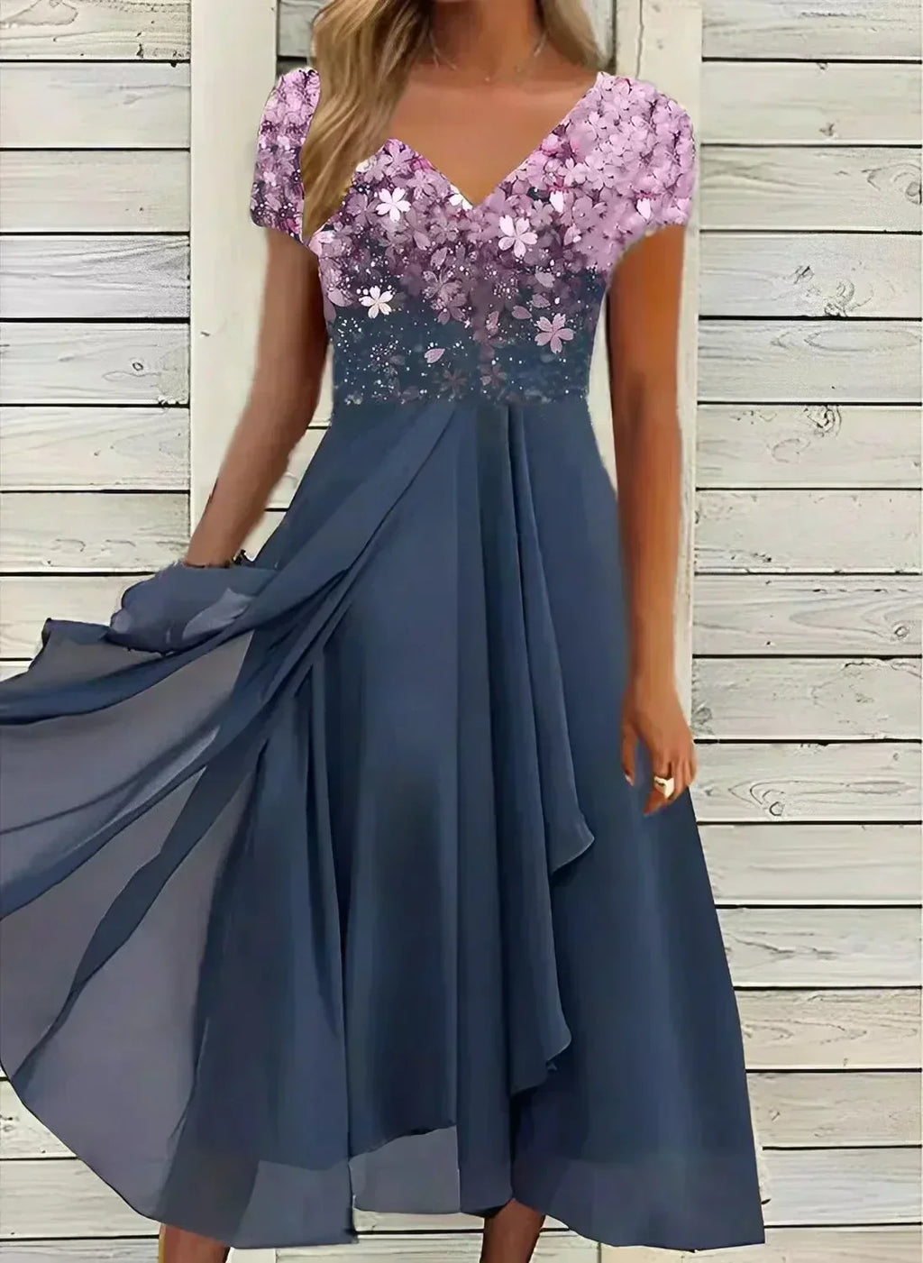 Elegant Women's Chiffon Evening Gown