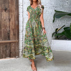 Bohemian Maxi Dress with Vintage Flair