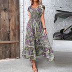 Bohemian Maxi Dress with Vintage Flair