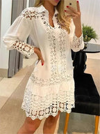 Elegant Long Sleeve Lace Dress for Women