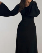 Women's Noemie Long Sleeve Bodycon Dress with Round Neckline