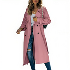 Stylish Double-Breasted Women's Trench Coat