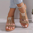 Boho Chic Braided Wedge Sandals