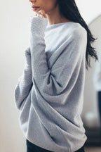 Paulina Asymmetrical Draped Sweater