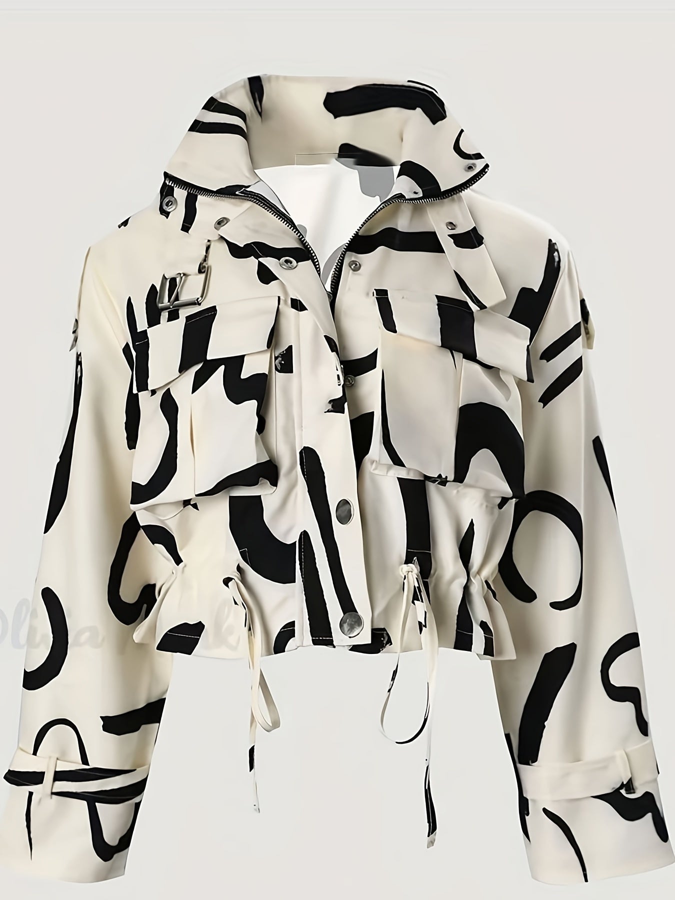 Chic Women's Stand-Up Collar Jacket