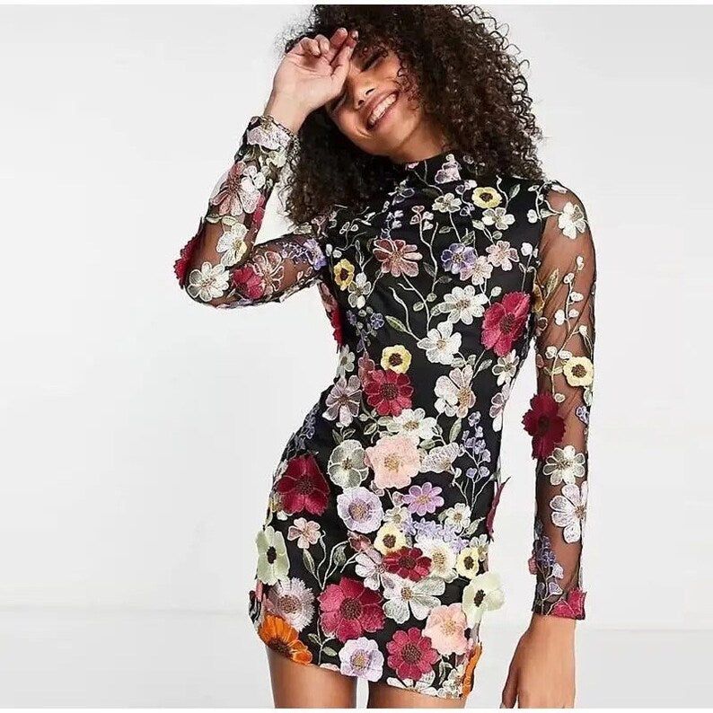 Unique Handmade Floral Dress