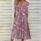 Floral Midi Dress by Hannah